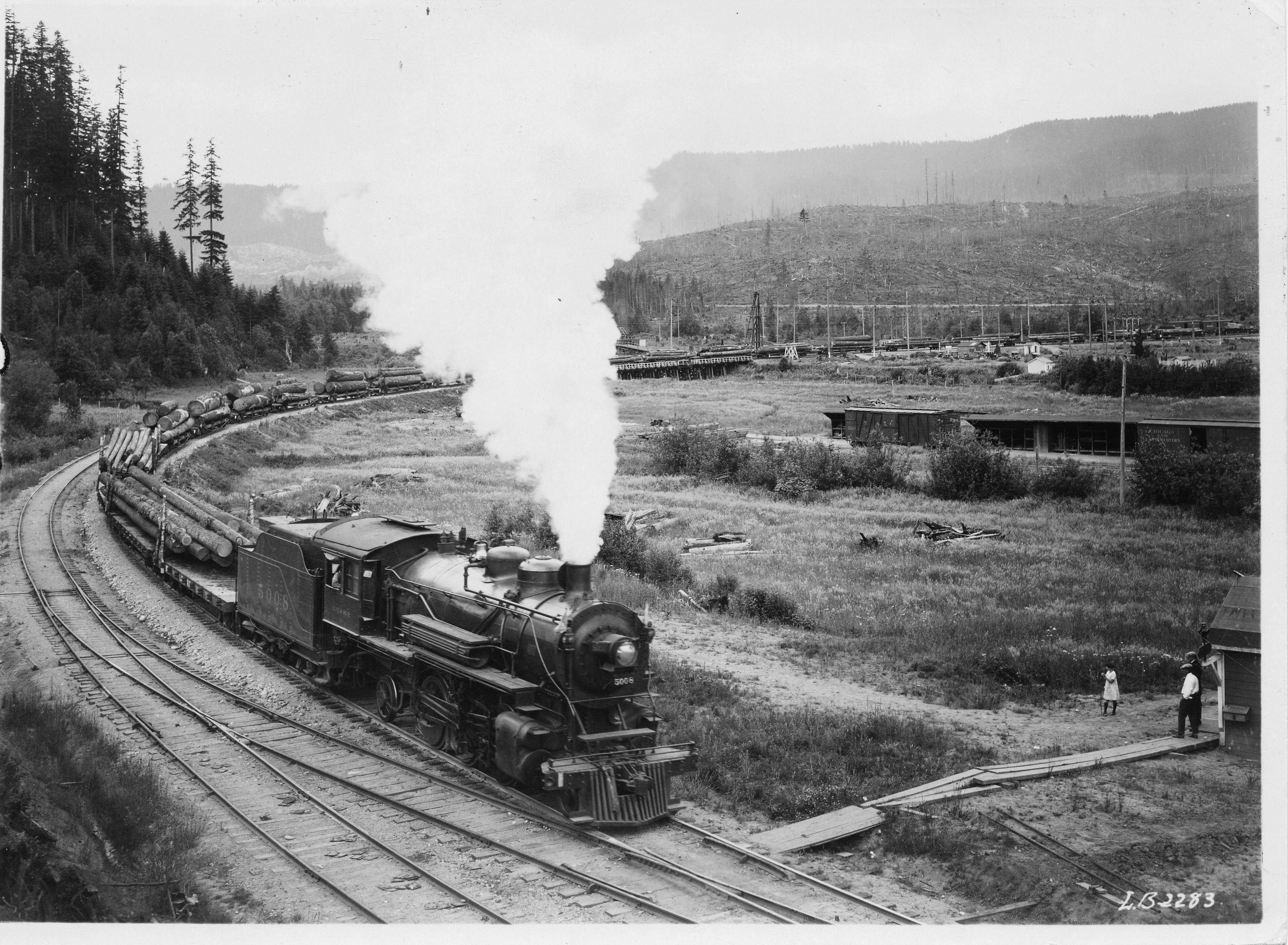 LP&N log train. 1926.