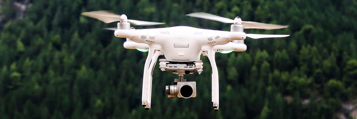 A drone camera.