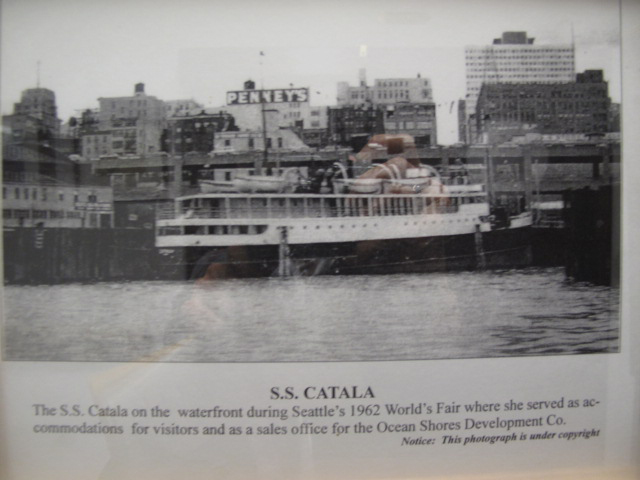 Image of the SS Catala in Seattle during the 1962 World's Fair.